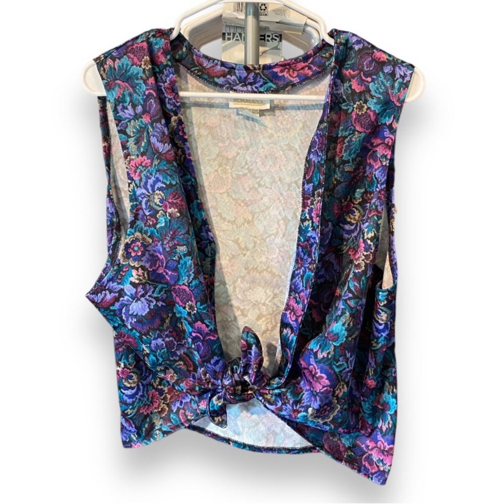 Vintage Floral Vest Roaman’s Size Large